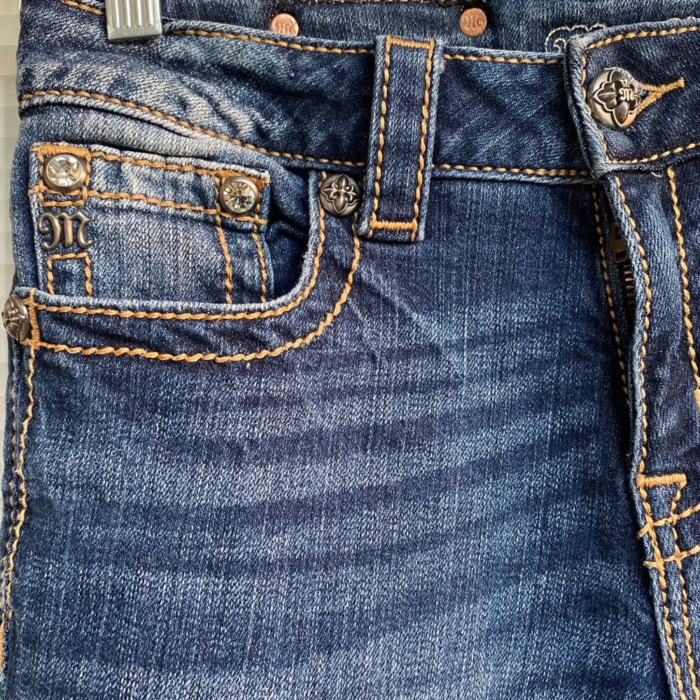 Miss Me JE5014F432 Flare Jeans Distressed Dark 26 - Picture 11 of 16